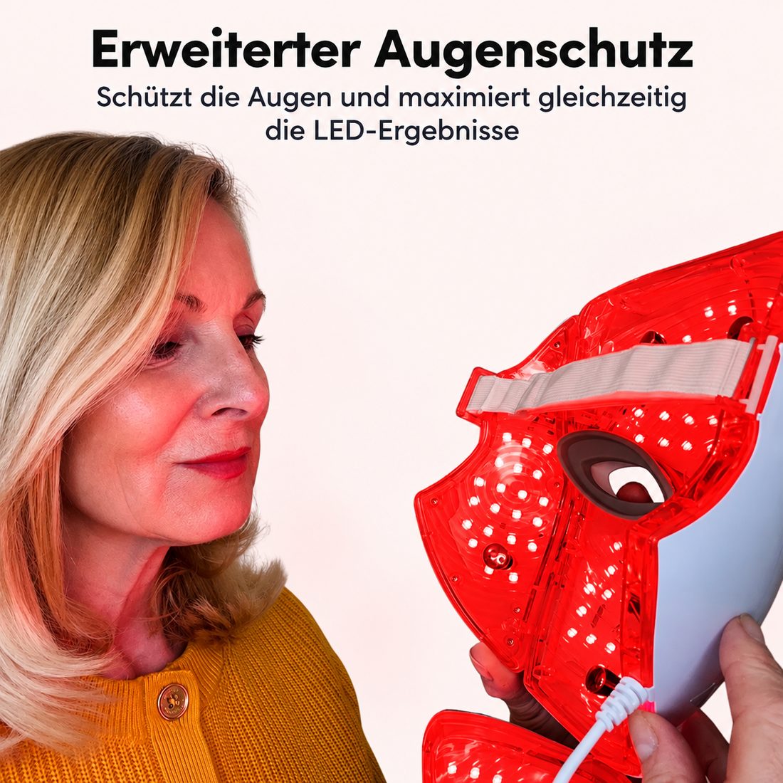 Erweiterter Augenschutz der LumiMask